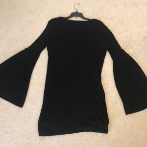 Bell sleeve sweater dress